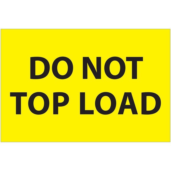 Box Partners 2 x 3 in. Do Not Top Load LabelsFluorescent Yellow DL1620